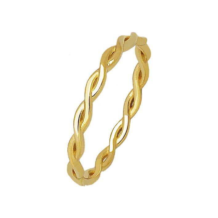 Vorsteckring aus Gold hochpoliert mit einer Flechtoptik - Mcollection Aachen