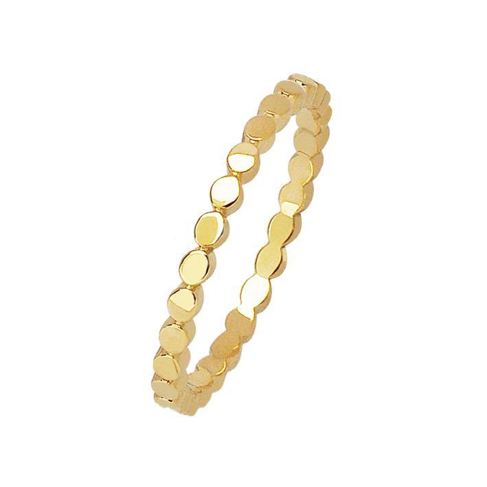 Vorsteckring aus Gold hochglanz mit Tropfenoptik - Mcollection Aachen