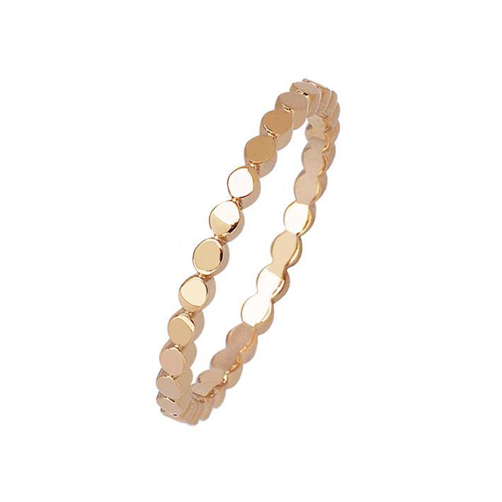 Vorsteckring aus Gold hochglanz mit Tropfenoptik - Mcollection Aachen