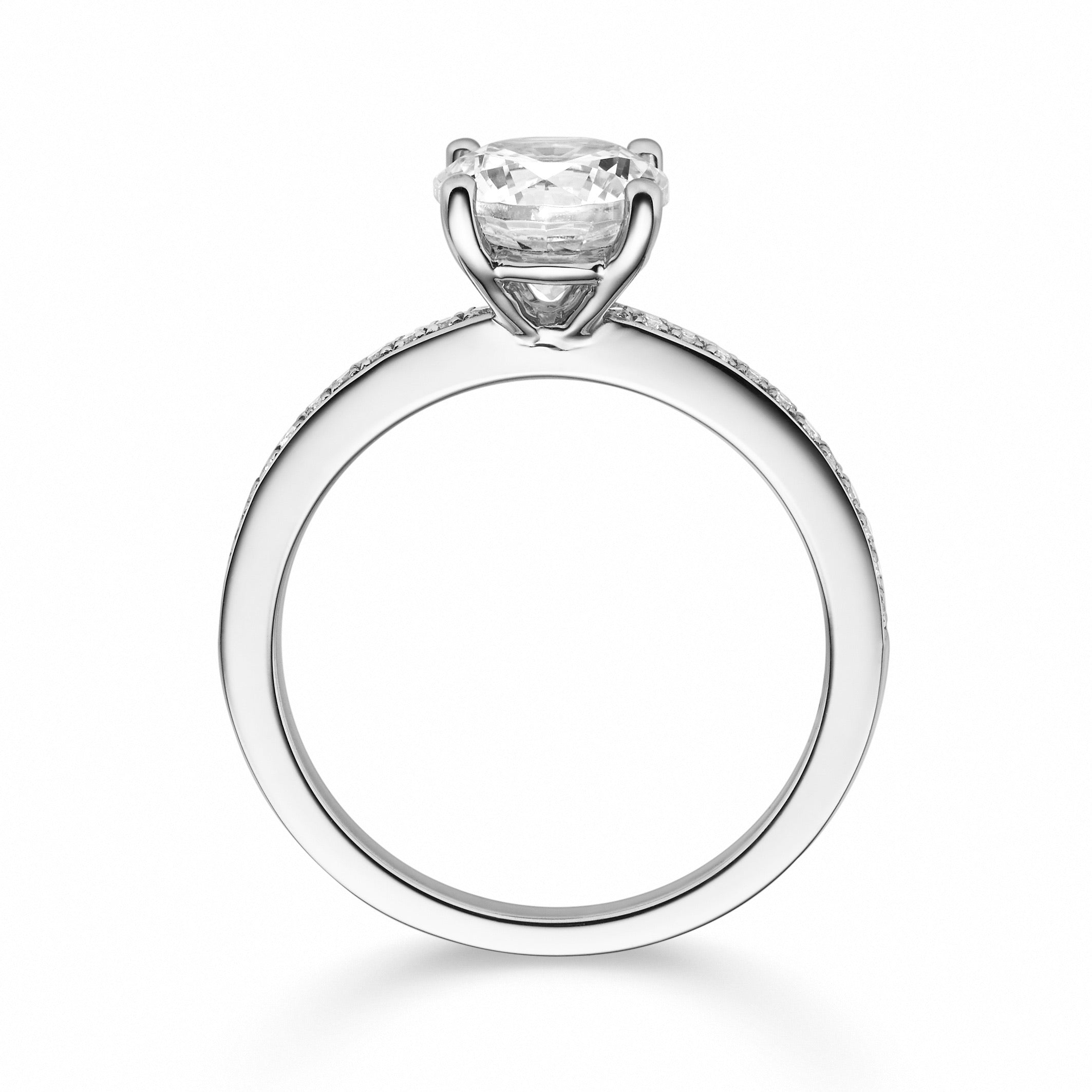 Antragsring aus 750 Gold Brillanten  0,12ct mit  Brillantkranz