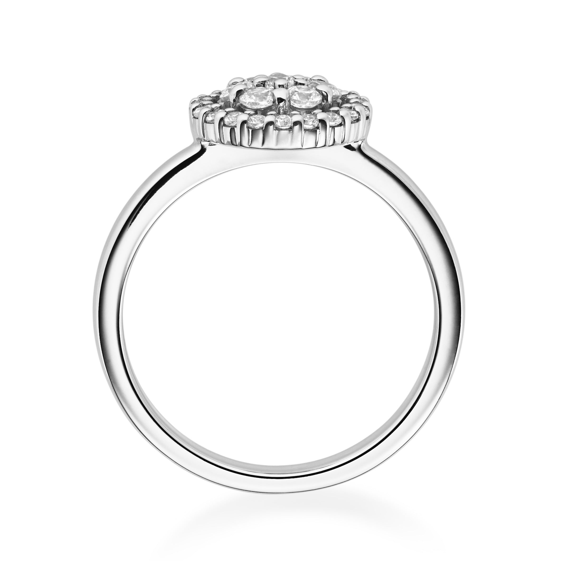 Antragsring Verlobungsring in 750er Gold mit Brillanten