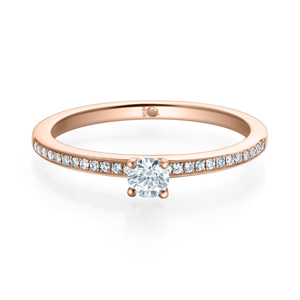 Antragsring aus 750 Gold Brillanten  0,12ct mit  Brillantkranz