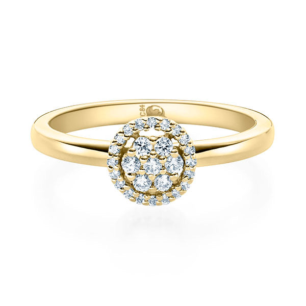 Antragsring Verlobungsring in 750er Gold mit Brillanten