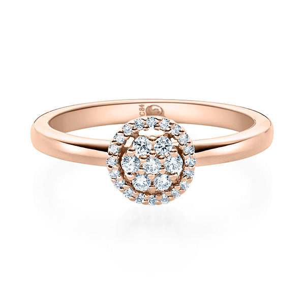 Antragsring Verlobungsring in 750er Gold mit Brillanten