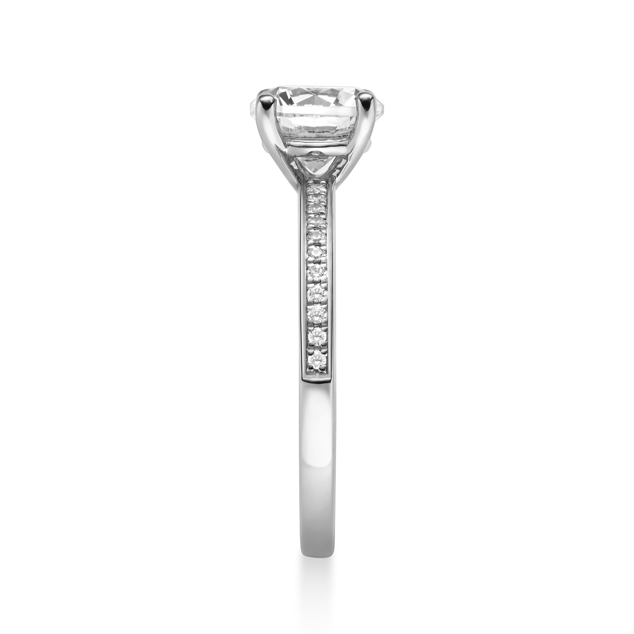 Antragsring aus 750 Gold Brillanten  0,12ct mit  Brillantkranz
